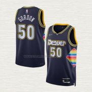 Camiseta Aaron Gordon NO 50 Denver Nuggets Ciudad 2021-22 Azul