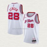 Camiseta Alalperen Sengun NO 28 Houston Rockets Ciudad 2023-24 Blanco