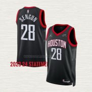 Camiseta Alperen Sengun NO 28 Houston Rockets Statement 2023-24 Negro