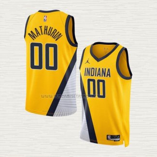 Camiseta Bennedict Mathurin NO 00 Indiana Pacers Statement 2022-23 Amarillo