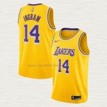 Camiseta Brandon Ingram NO 14 Los Angeles Lakers Icon Amarillo