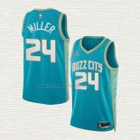 Camiseta Brandon Miller NO 24 Charlotte Hornets Ciudad 2023-24 Verde