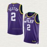 Camiseta Collin Sexton NO 2 Utah Jazz Classic 2023-24 Violeta