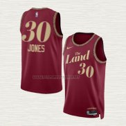 Camiseta Damian Jones NO 30 Cleveland Cavaliers Ciudad 2023-24 Rojo
