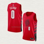 Camiseta Damian Lillard NO 0 Portland Trail Blazers Statement 2022-23 Rojo