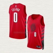 Camiseta Damian Lillard NO 0 Portland Trail Blazers Statement 2022-23 Rojo