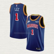 Camiseta Damion Lee NO 1 Golden State Warriors 75th Anniversary Azul