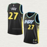Camiseta Daniel Theis NO 27 Indiana Pacers Ciudad 2023-24 Negro