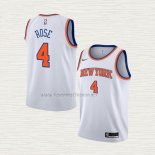 Camiseta Derrick Rose NO 4 Nino New York Knicks Association Blanco
