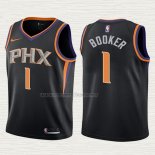 Camiseta Devin Booker NO 1 Nino Phoenix Suns Statement 2017-18 Negro