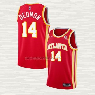 Camiseta Dewayne Dedmon NO 14 Atlanta Hawks Icon 2020-21 Rojo