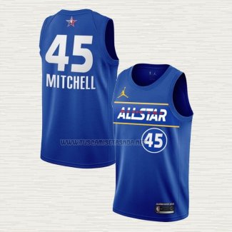 Camiseta Donovan Mitchell NO 45 Utah Jazz All Star 2021 Azul