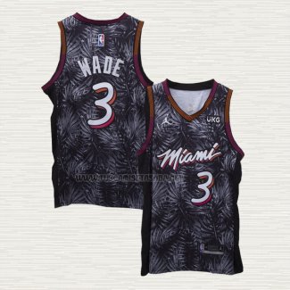 Camiseta Dwyane Wade NO 3 Miami Heat Fashion Royalty Negro