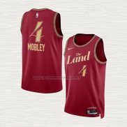 Camiseta Evan Mobley NO 4 Cleveland Cavaliers Ciudad 2023-24 Rojo
