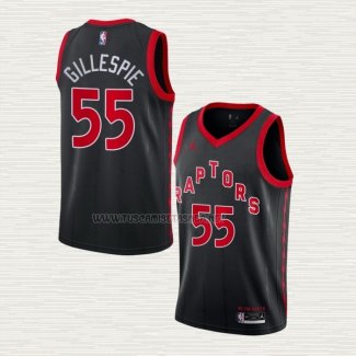 Camiseta Freddie Gillespie NO 55 Toronto Raptors Statement 2020-21 Negro