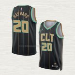 Camiseta Gordon Hayward NO 20 Charlotte Hornets Ciudad 2022-23 Negro