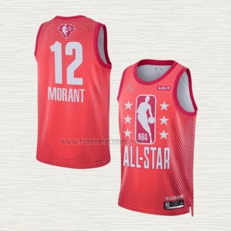 Camiseta Ja Morant NO 12 Memphis Grizzlies All Star 2022 Granate