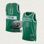 Camiseta Jayson Tatum NO 0 Boston Celtics Ciudad 2022 NBA Finals Verde