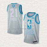 Camiseta Joel Embiid NO 21 Philadelphia 76ers All Star 2022 Gris