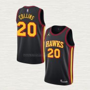 Camiseta John Collins NO 20 Atlanta Hawks Statement 2020-21 Negro