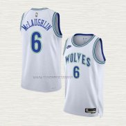 Camiseta Jordan Mclaughlin NO 6 Minnesota Timberwolves Classic 2023-24 Blanco