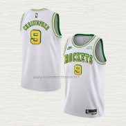 Camiseta Josh Christopher NO 9 Houston Rockets Classic 2022-23 Blanco