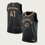 Camiseta Juancho Hernangomez NO 41 Toronto Raptors Ciudad 2022-23 Negro