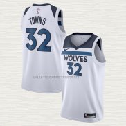 Camiseta Karl-Anthony Towns NO 32 Minnesota Timberwolves Association Blanco