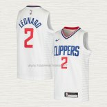 Camiseta Kawhi Leonard NO 2 Nino Los Angeles Clippers Association 2020-21 Blanco