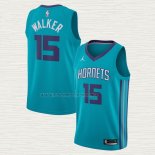 Camiseta Kemba Walker NO 15 Charlotte Hornets Icon Verde