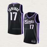 Camiseta Kessler Edwards NO 17 Sacramento Kings Icon 2023-24 Negro