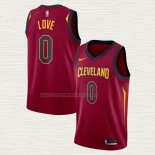 Camiseta Kevin Love NO 0 Cleveland Cavaliers Icon Rojo