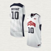 Camiseta Kobe Bryant NO 10 USA 2012 Blanco