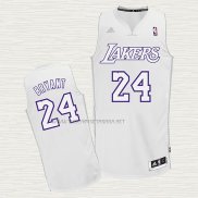 Camiseta Kobe Bryant NO 24 Los Angeles Lakers Christmas Day Blanco