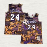 Camiseta Kobe Bryant NO 24 Los Angeles Lakers Mitchell & Ness Lunar New Year Violeta