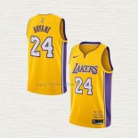 Camiseta Kobe Bryant NO 24 Los Angeles Lakers Retirement 2017-2018 Amarillo