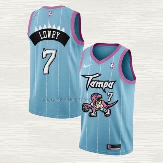 Camiseta Kyle Lowry NO 7 Toronto Raptors Ciudad 2020-21 Rosa Azul