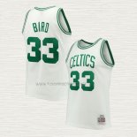 Camiseta Larry Bird NO 33 Boston Celtics Mitchell & Ness 1985-86 Blanco