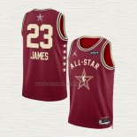 Camiseta LeBron James NO 23 Los Angeles Lakers All Star 2024 Rojo