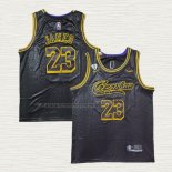 Camiseta LeBron James NO 23 Los Angeles Lakers Crenshaw Black Mamba Negro
