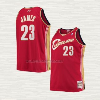 Camiseta LeBron James NO 23 Nino Cleveland Cavaliers Mitchell & Ness 2003-04 Rojo