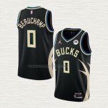 Camiseta Marjon Beauchamp NO 0 Milwaukee Bucks Statement 2022-23 Negro