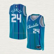 Camiseta Mason Plumlee NO 24 Charlotte Hornets Ciudad 2021-22 Azul