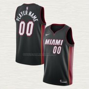 Camiseta Miami Heat Personalizada Icon Negro