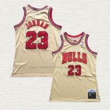 Camiseta Michael Jordan NO 23 Chicago Bulls Retro Crema