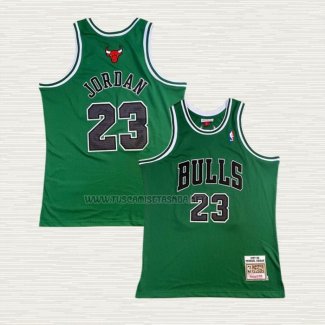 Camiseta Michael Jordan NO 23 Chicago Bulls Retro Verde