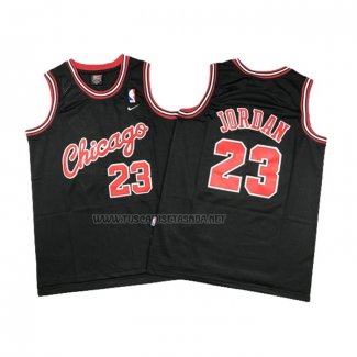 Camiseta Michael Jordan NO 23 Nino Chicago Bulls Negro3