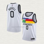 Camiseta NO 0 Minnesota Timberwolves Ciudad 2022-23 Blanco D'angelo Russell