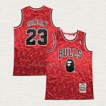 Camiseta NO 23 Chicago Bulls Hardwood Classic Bape Rojo