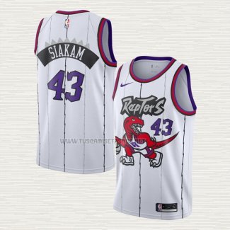 Camiseta Pascal Siakam NO 43 Toronto Raptors Classic Edition Blanco